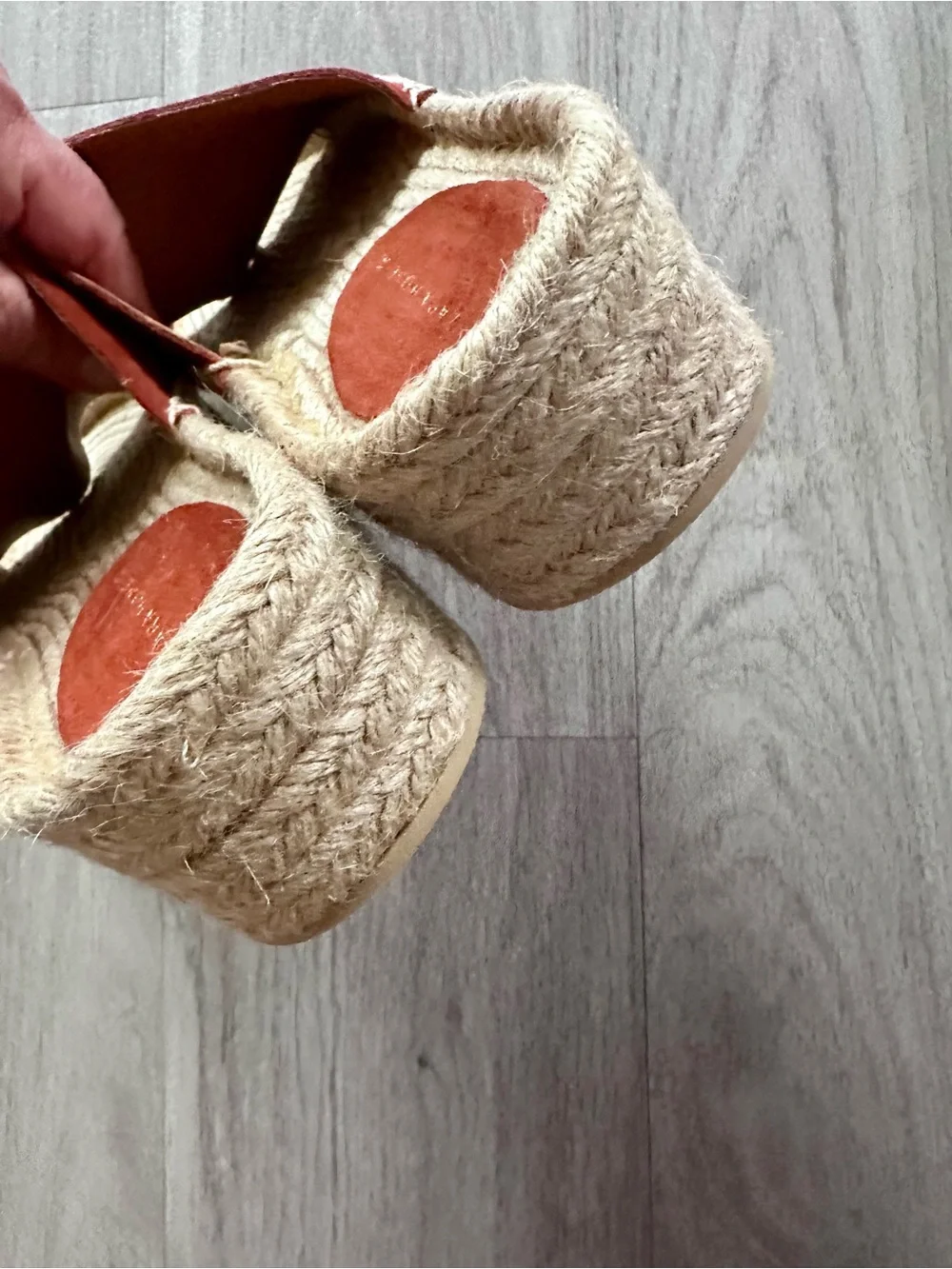 Zara | rust suede espadrille slide flatform sandal - Picture 9 of 11